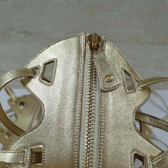 Chanel Gold Gladiator Sandals Sz.38 - Picture 6 of 16